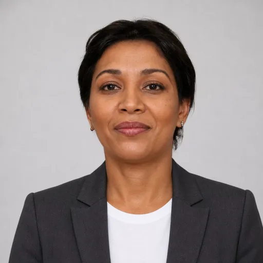 a woman in her 40s of Black descent with short dark hair in the The Classic style, generated from that photo